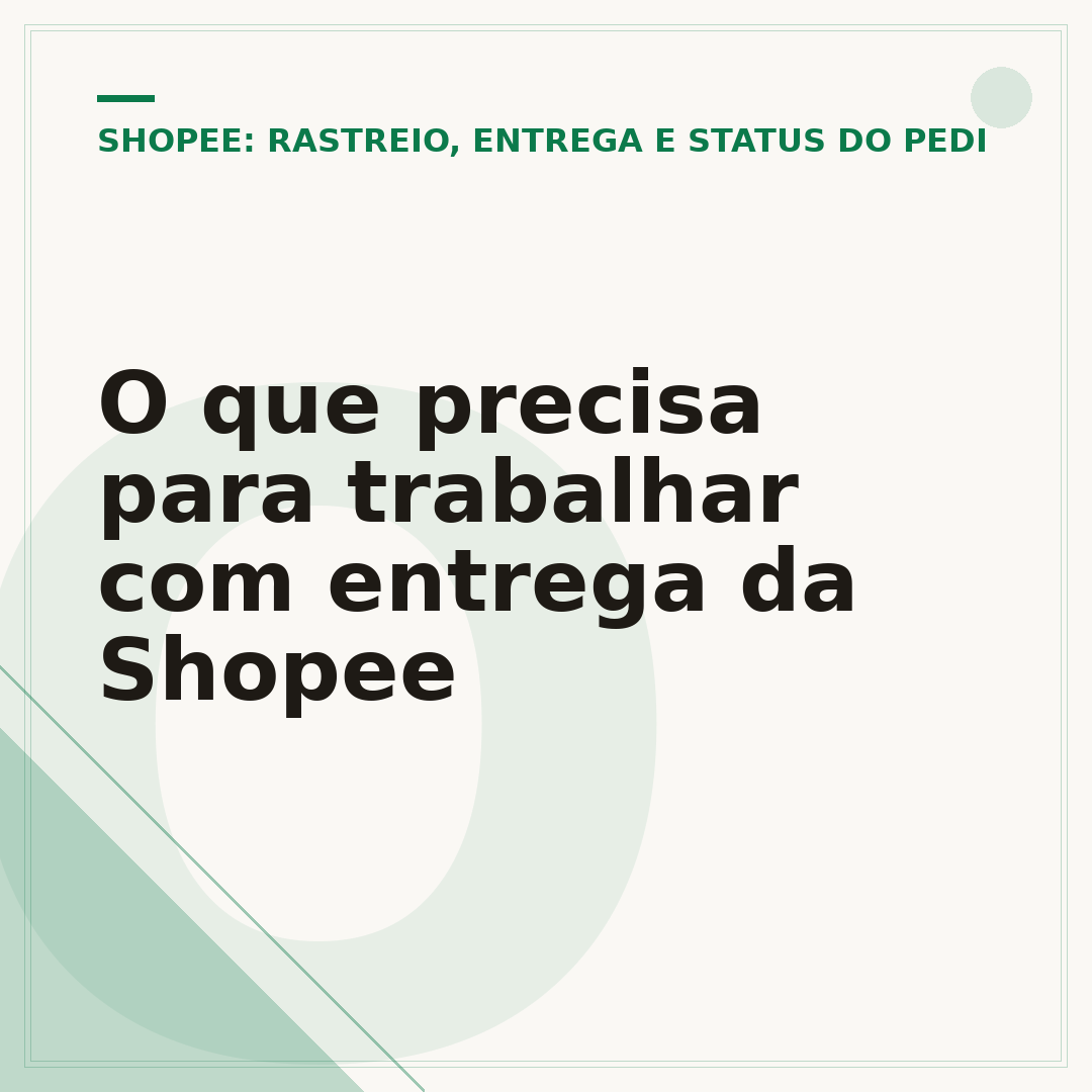 O que precisa para trabalhar com entrega da Shopee