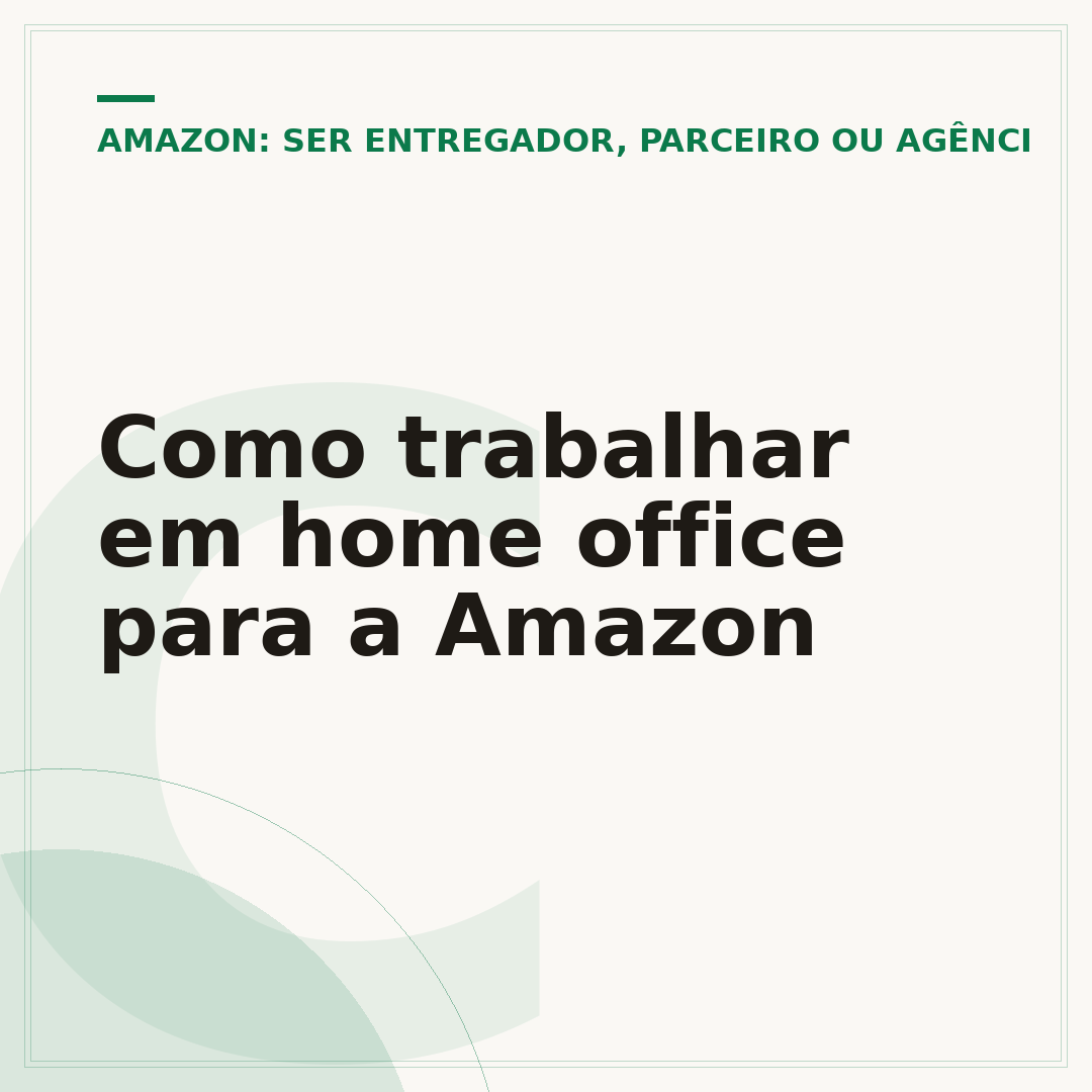 Como trabalhar em home office para a Amazon