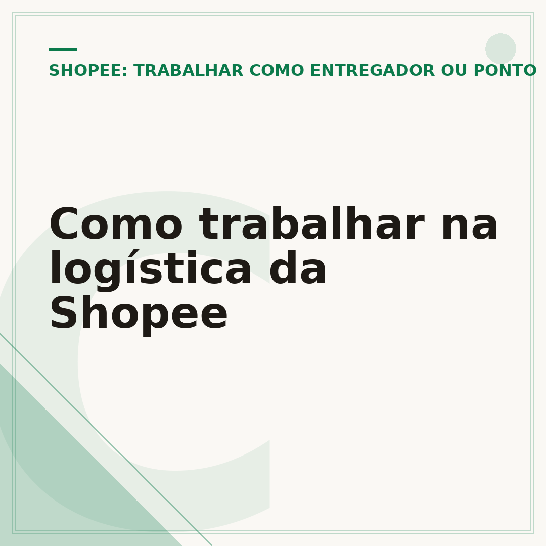 Como trabalhar na logística da Shopee