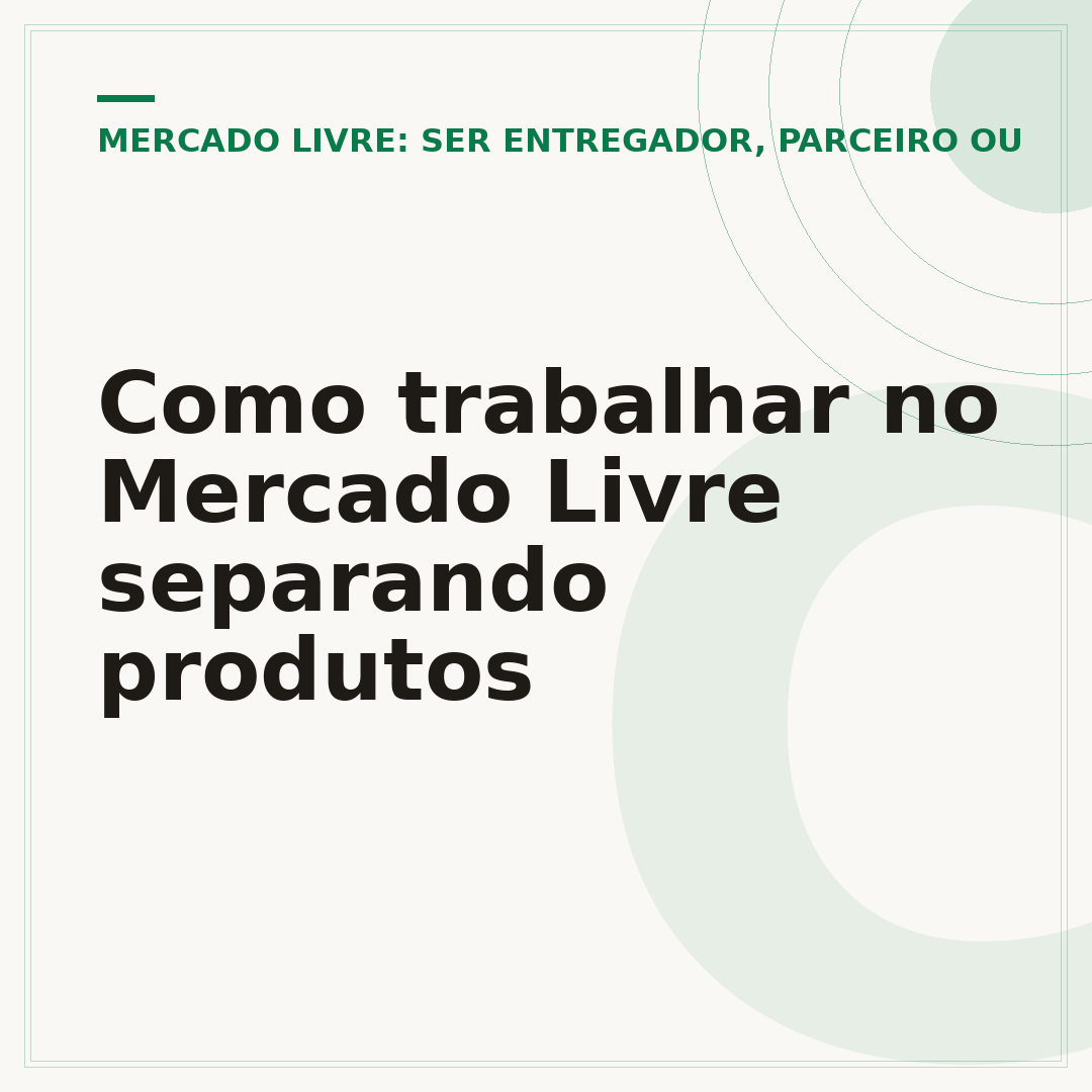 Como trabalhar no Mercado Livre separando produtos