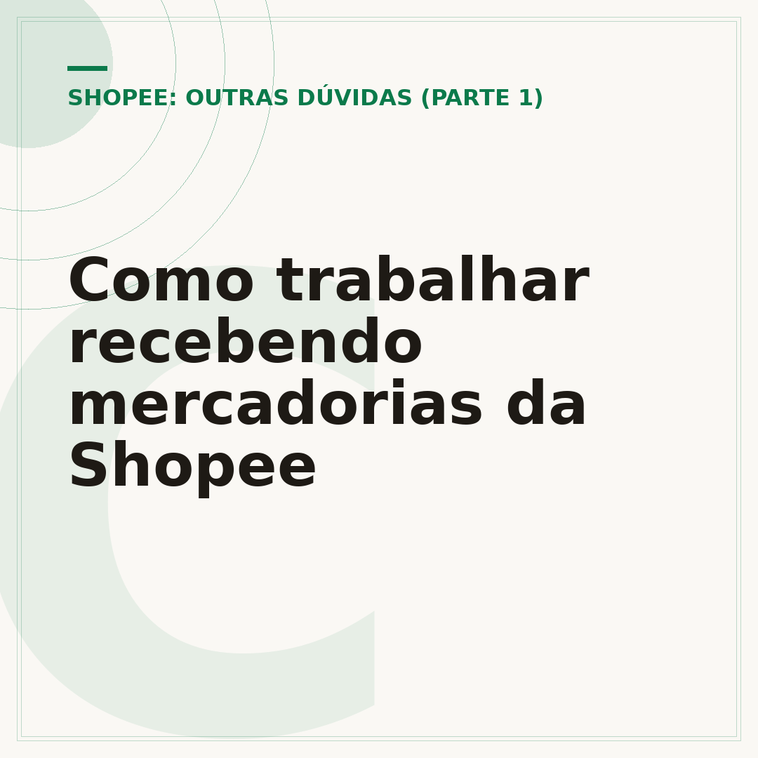 Como trabalhar recebendo mercadorias da Shopee