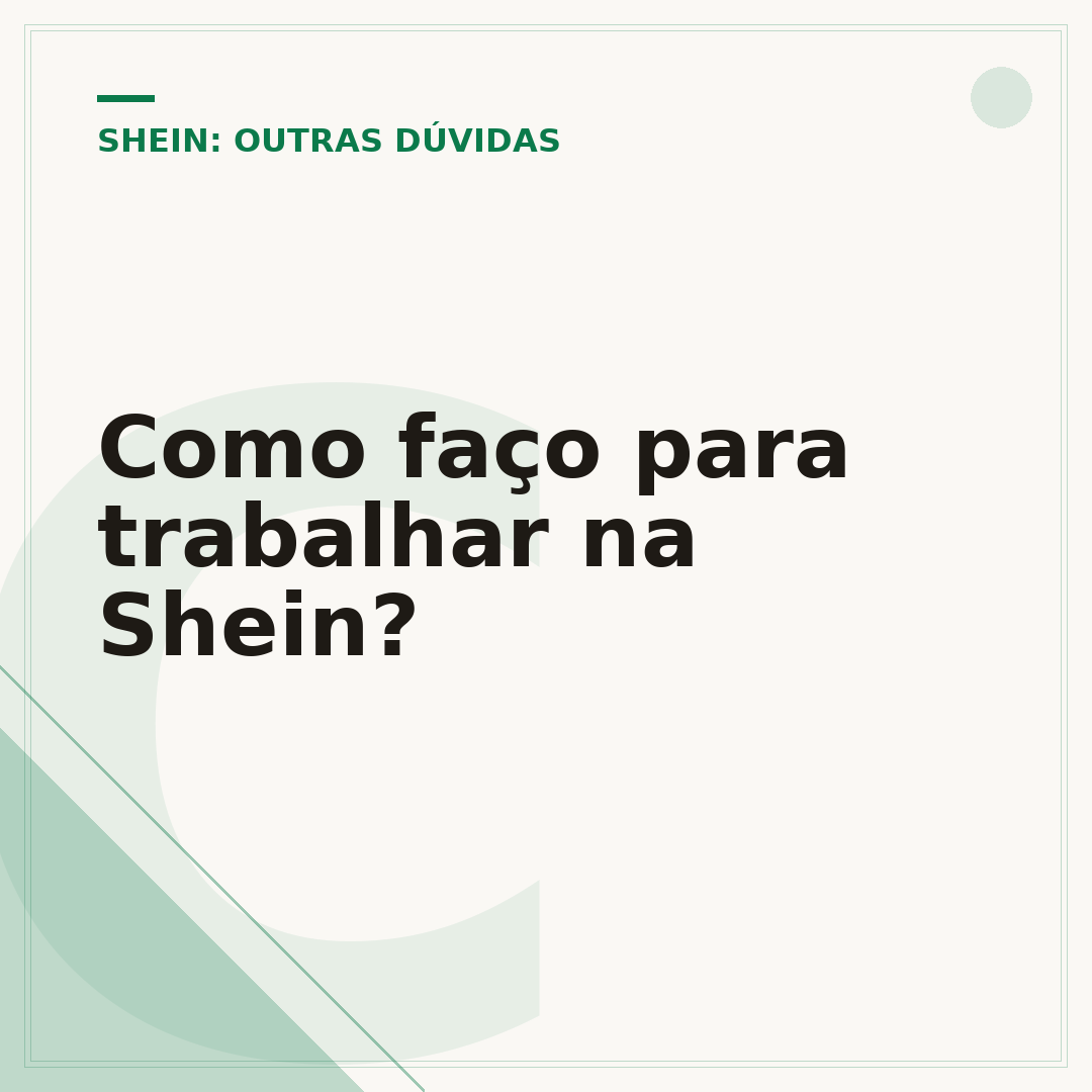 Como faço para trabalhar na Shein?