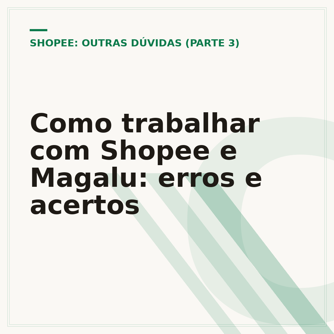 Como trabalhar com Shopee e Magalu: erros e acertos