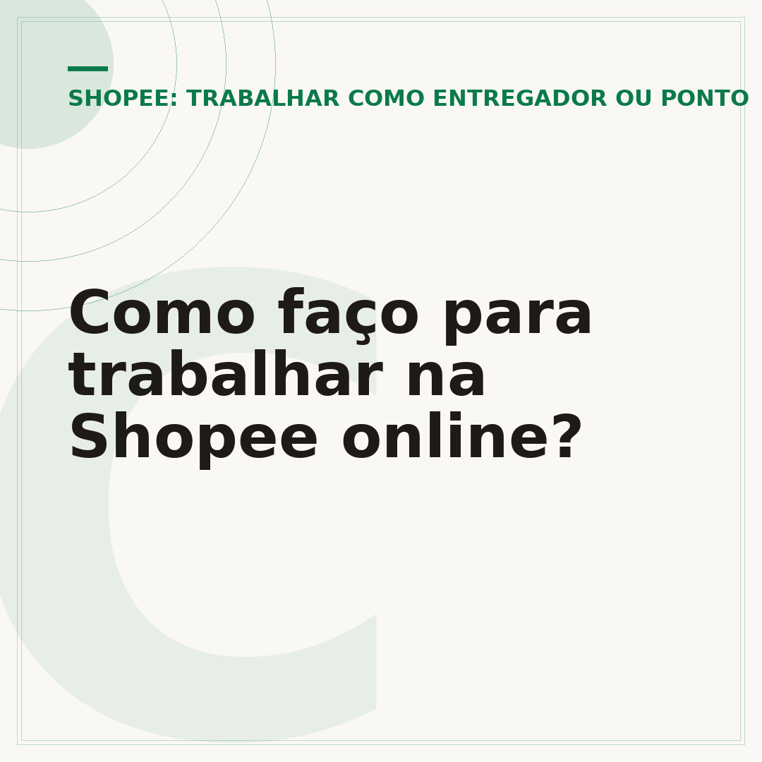 Como faço para trabalhar na Shopee online?