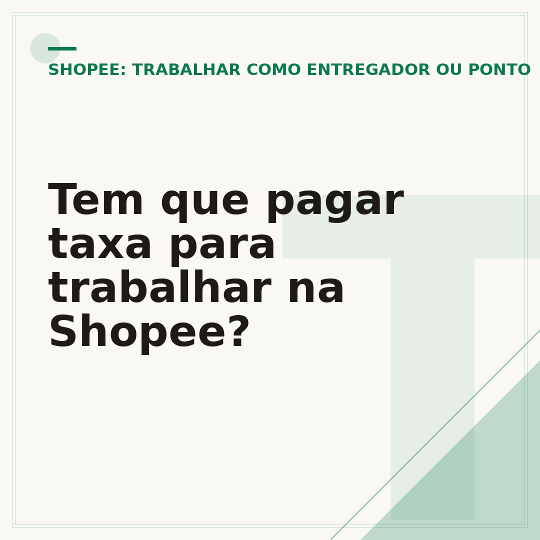 Tem que pagar taxa para trabalhar na Shopee?