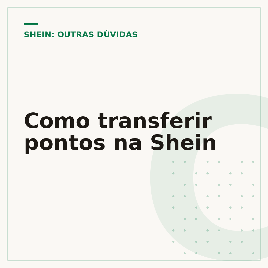 Como transferir pontos na Shein