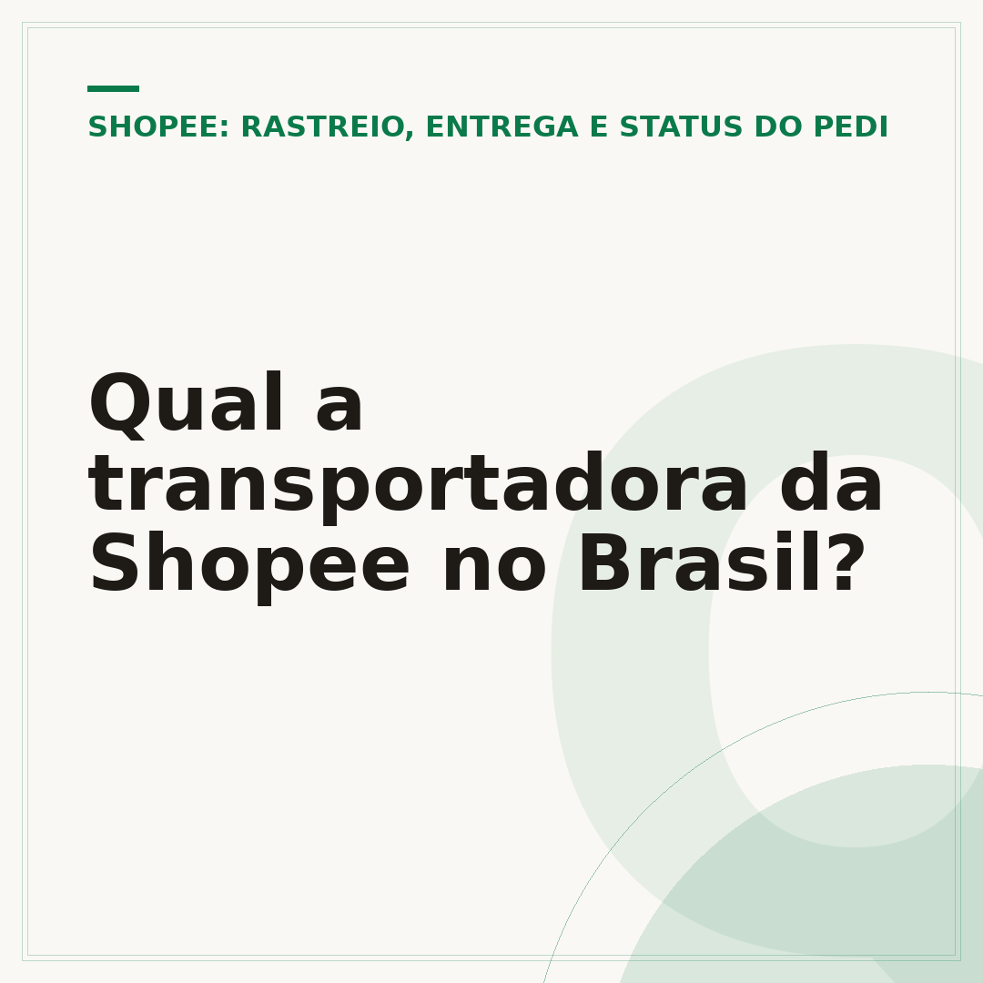 Qual a transportadora da Shopee no Brasil?