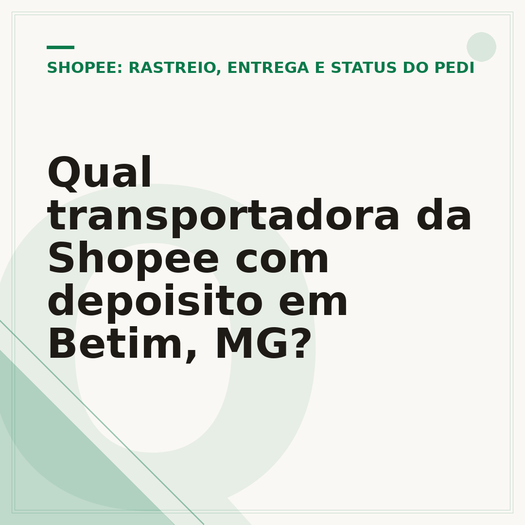 Qual transportadora da Shopee com depoisito em Betim, MG?