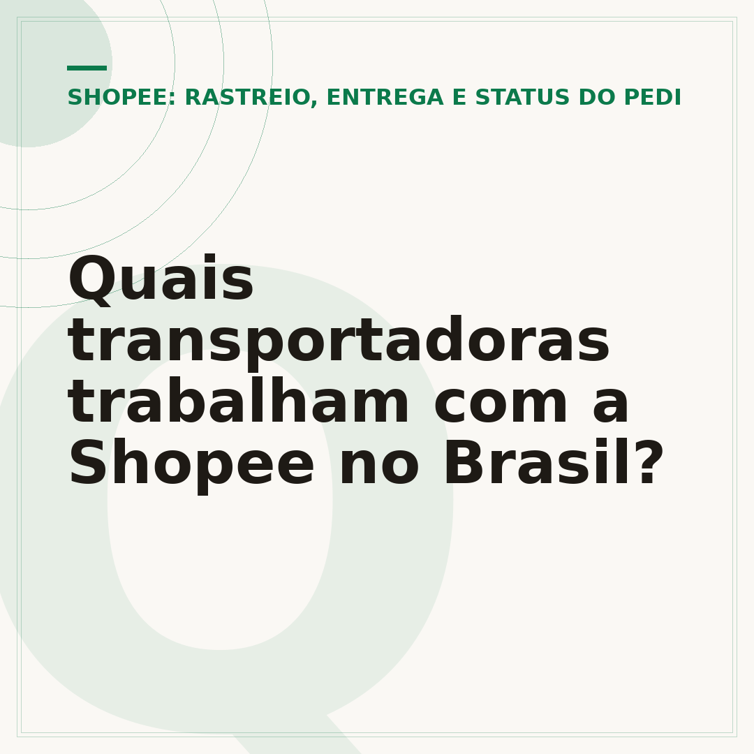 Quais transportadoras trabalham com a Shopee no Brasil?