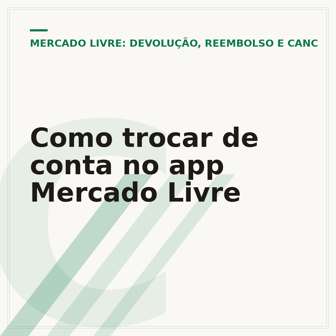 Como trocar de conta no app Mercado Livre