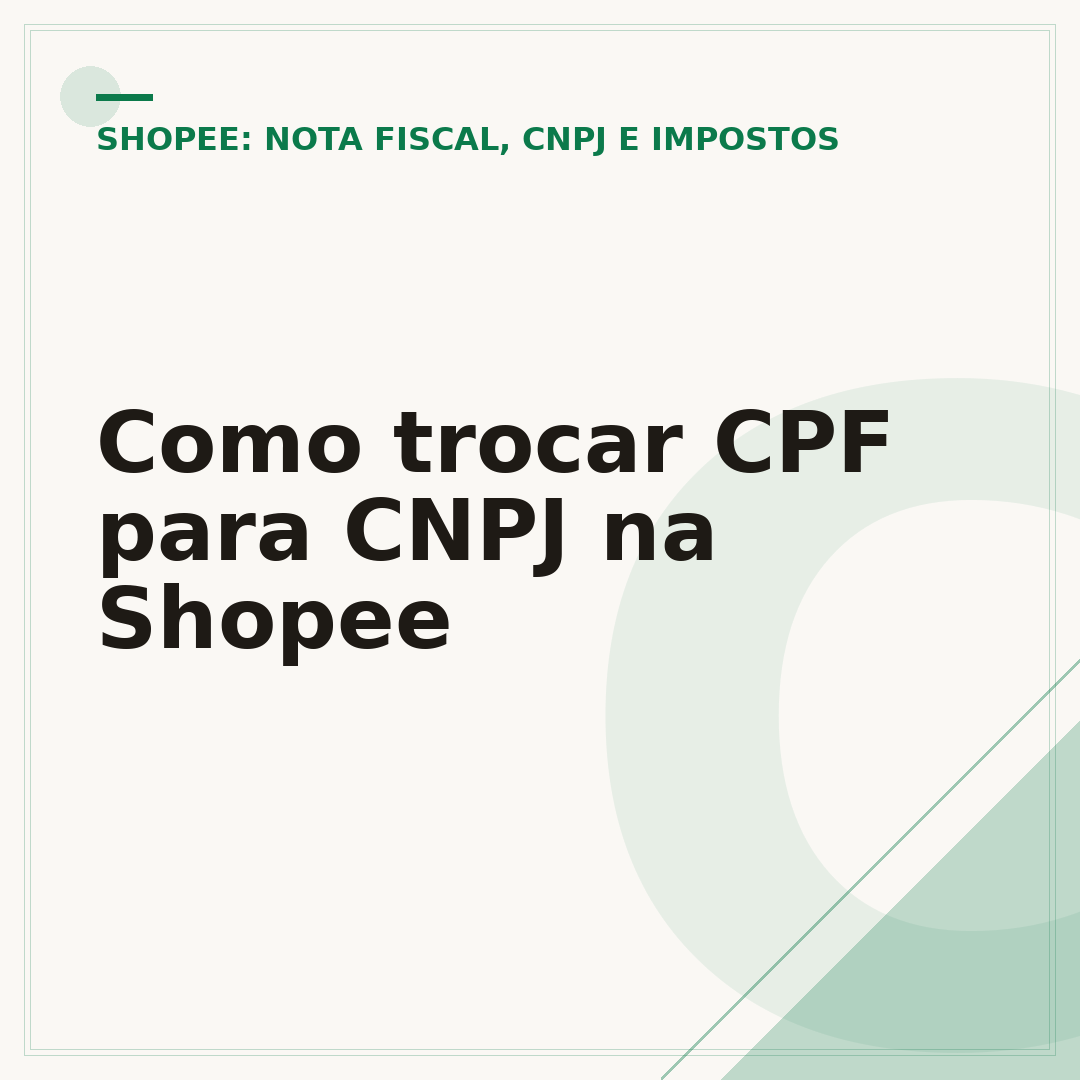 Como trocar CPF para CNPJ na Shopee