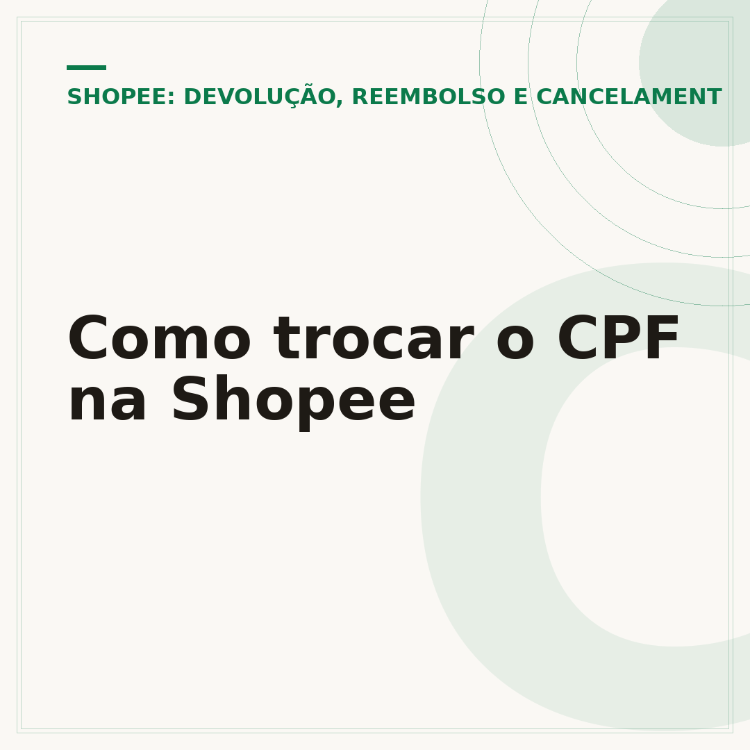 Como trocar o CPF na Shopee