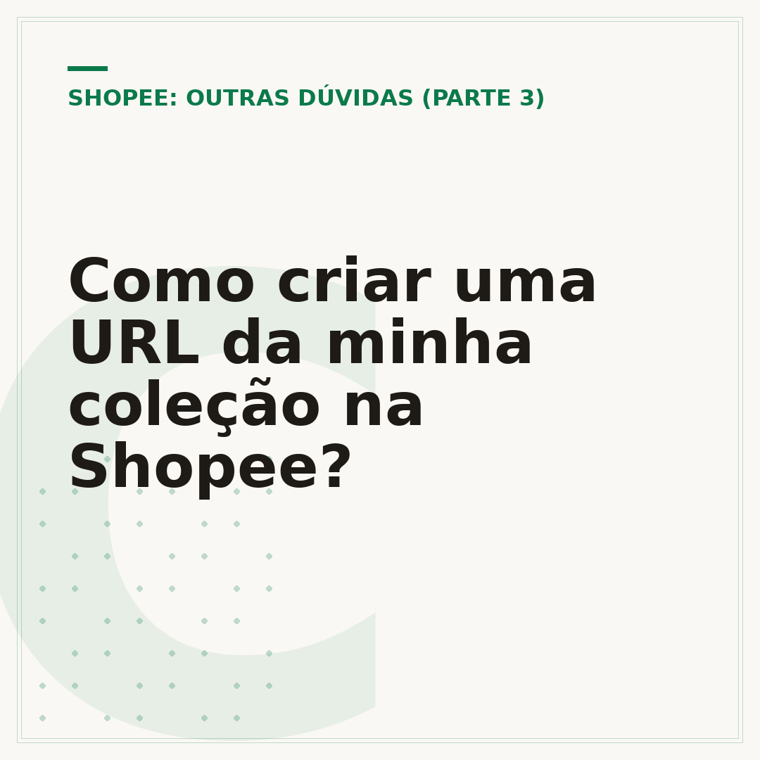 Como criar uma URL da minha coleção na Shopee?