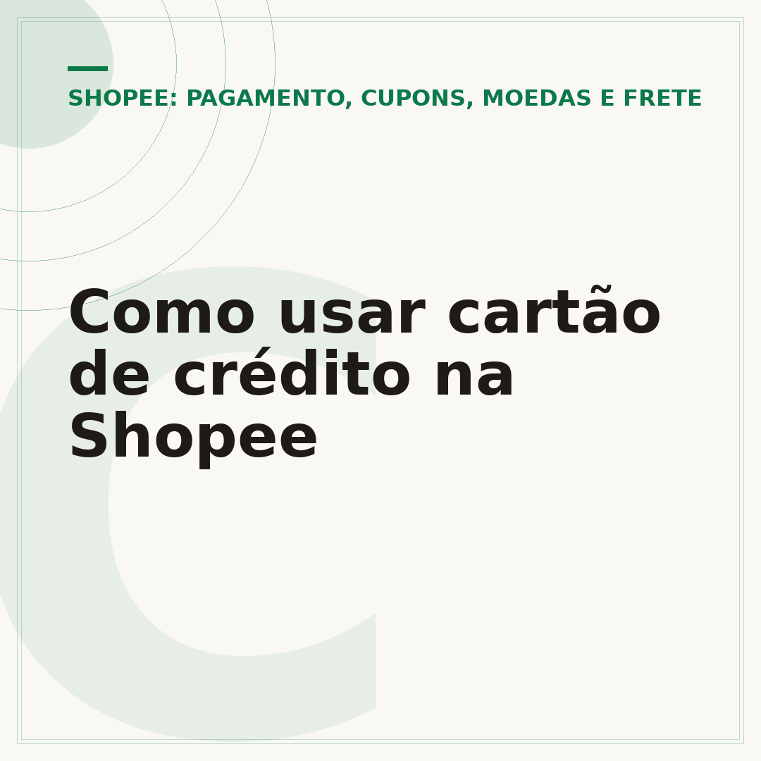Como usar cartão de crédito na Shopee