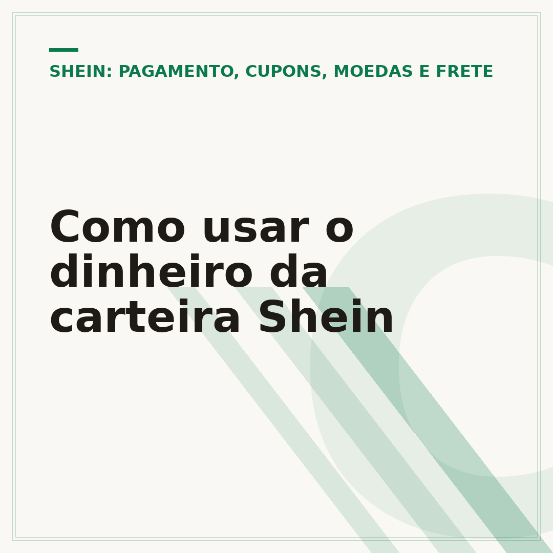 Como usar o dinheiro da carteira Shein