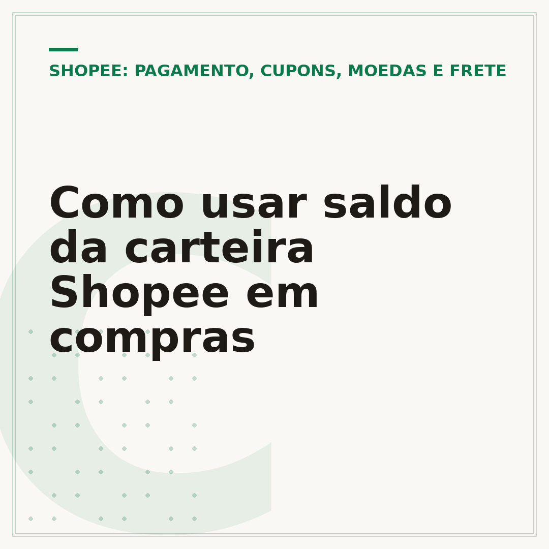 Como usar saldo da carteira Shopee em compras