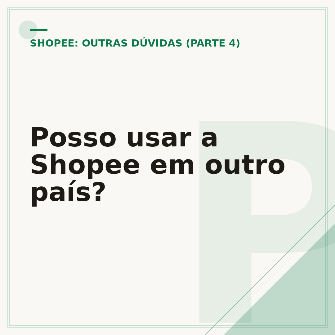 Posso usar a Shopee em outro país?