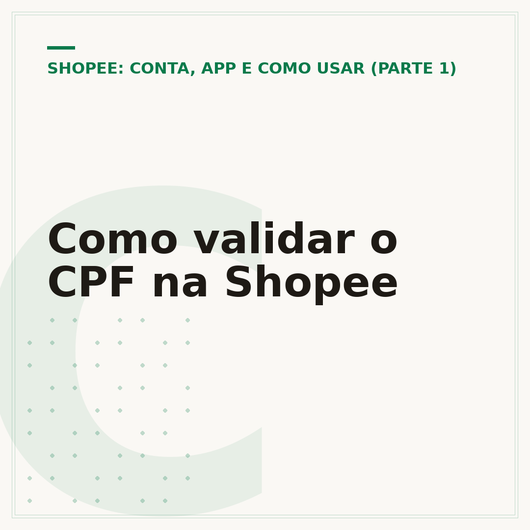 Como validar o CPF na Shopee