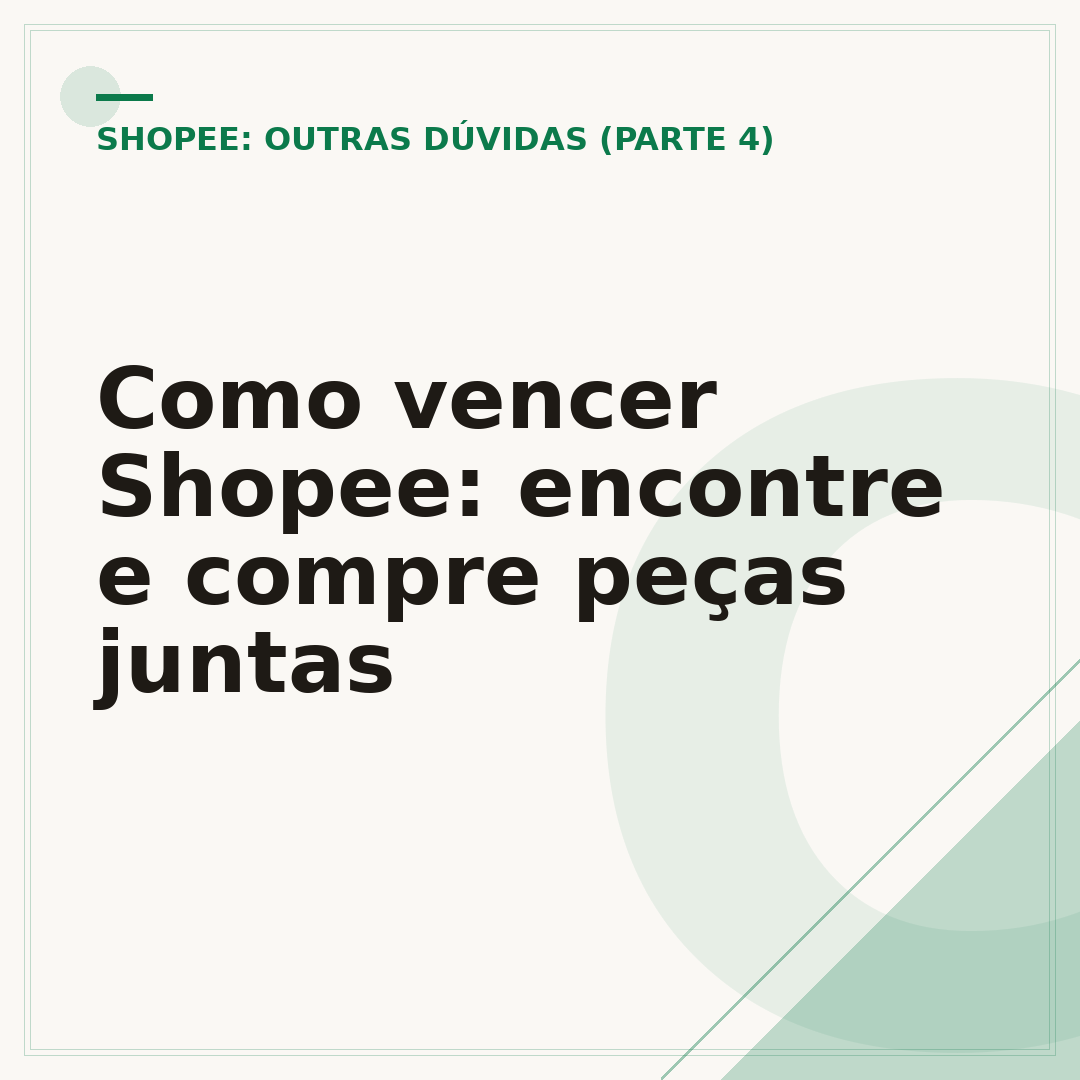 Como vencer Shopee: encontre e compre peças juntas