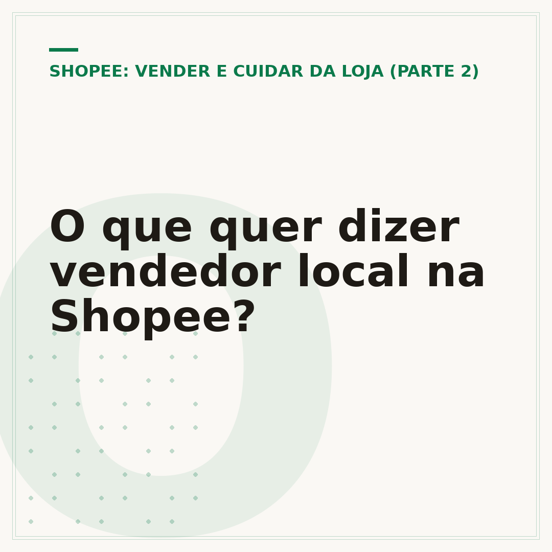 O que quer dizer vendedor local na Shopee?