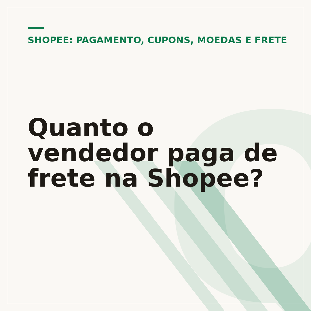 Quanto o vendedor paga de frete na Shopee?