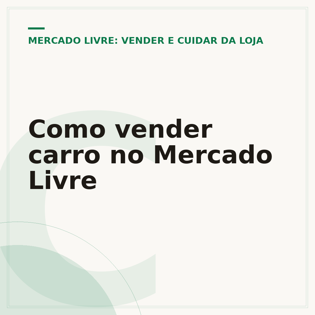 Como vender carro no Mercado Livre