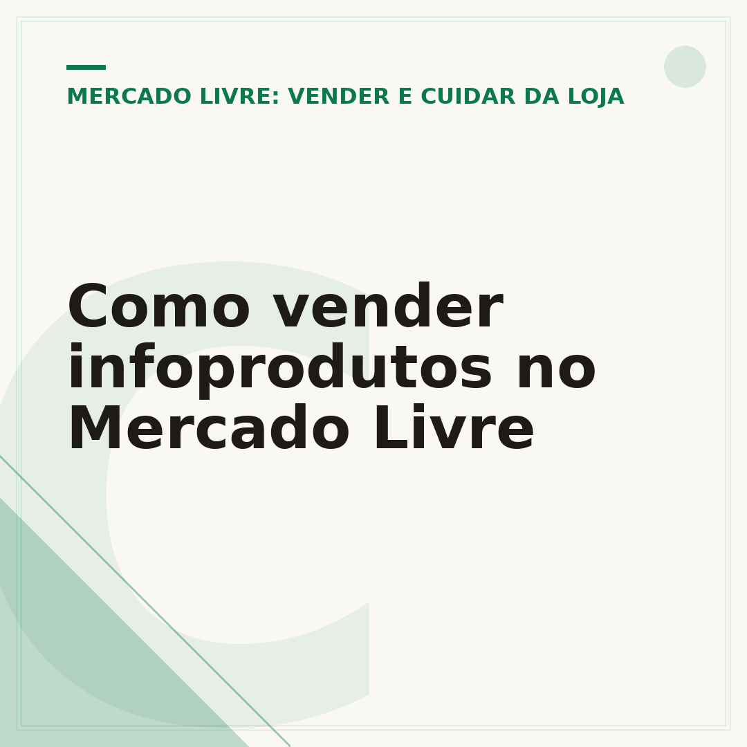 Como vender infoprodutos no Mercado Livre