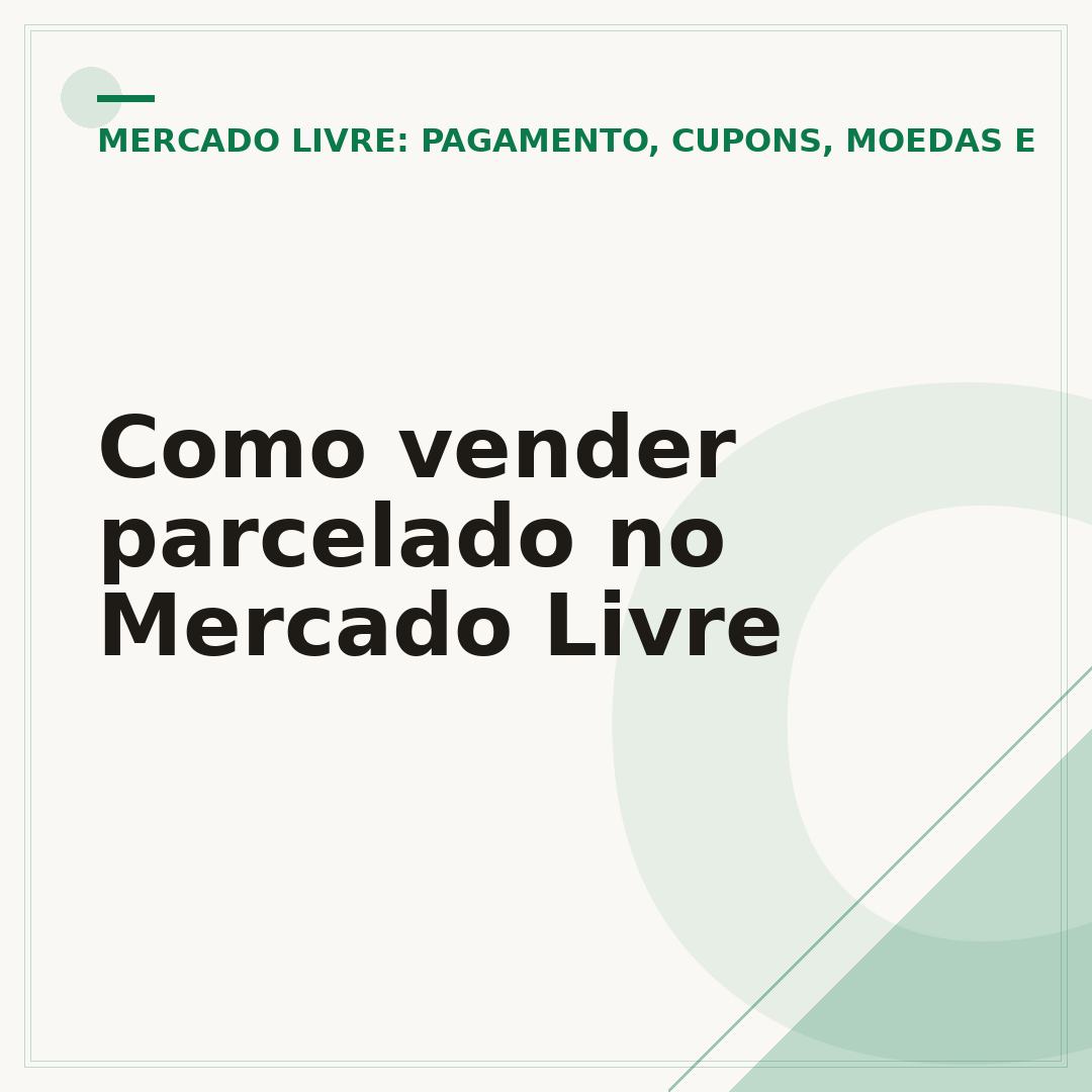 Como vender parcelado no Mercado Livre