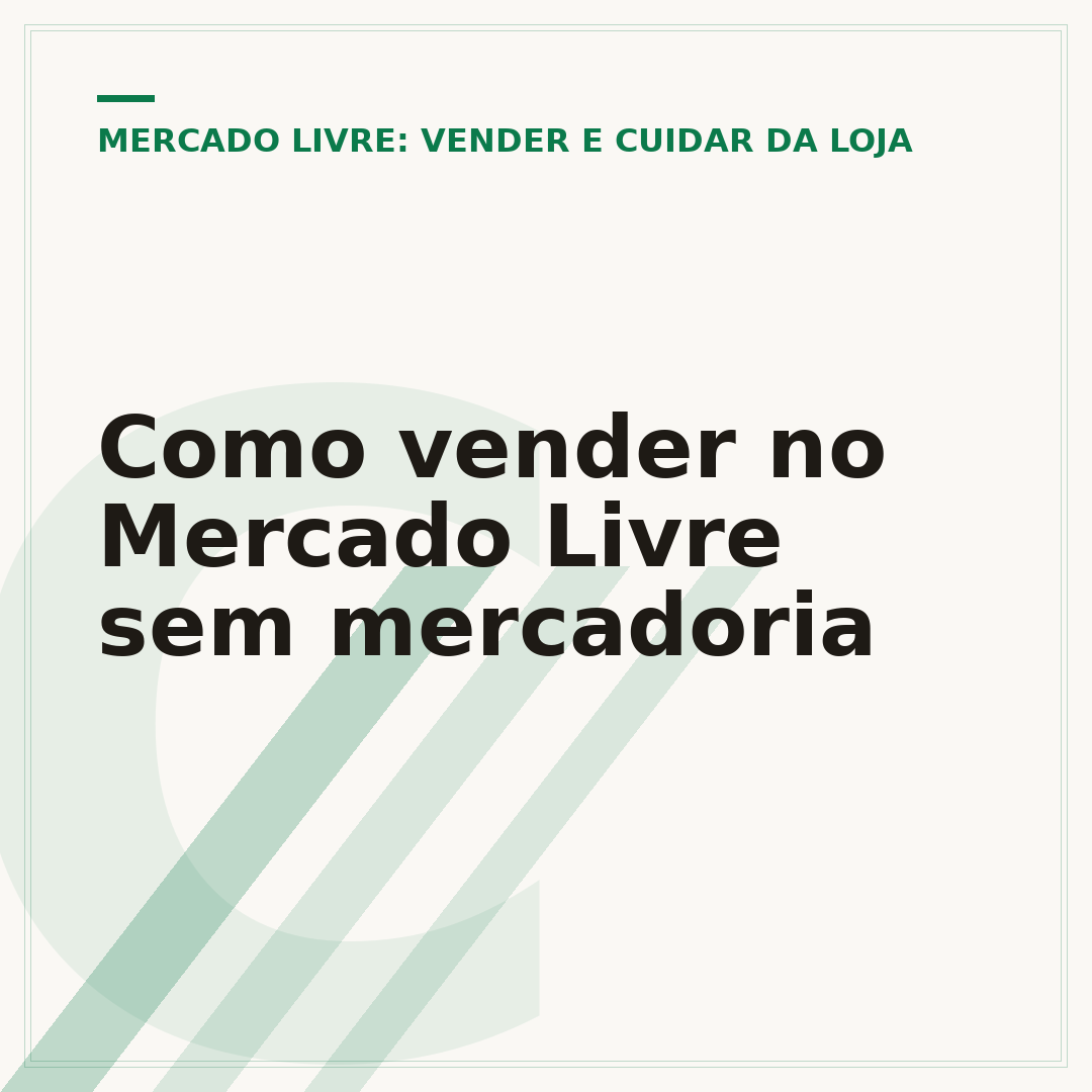 Como vender no Mercado Livre sem mercadoria