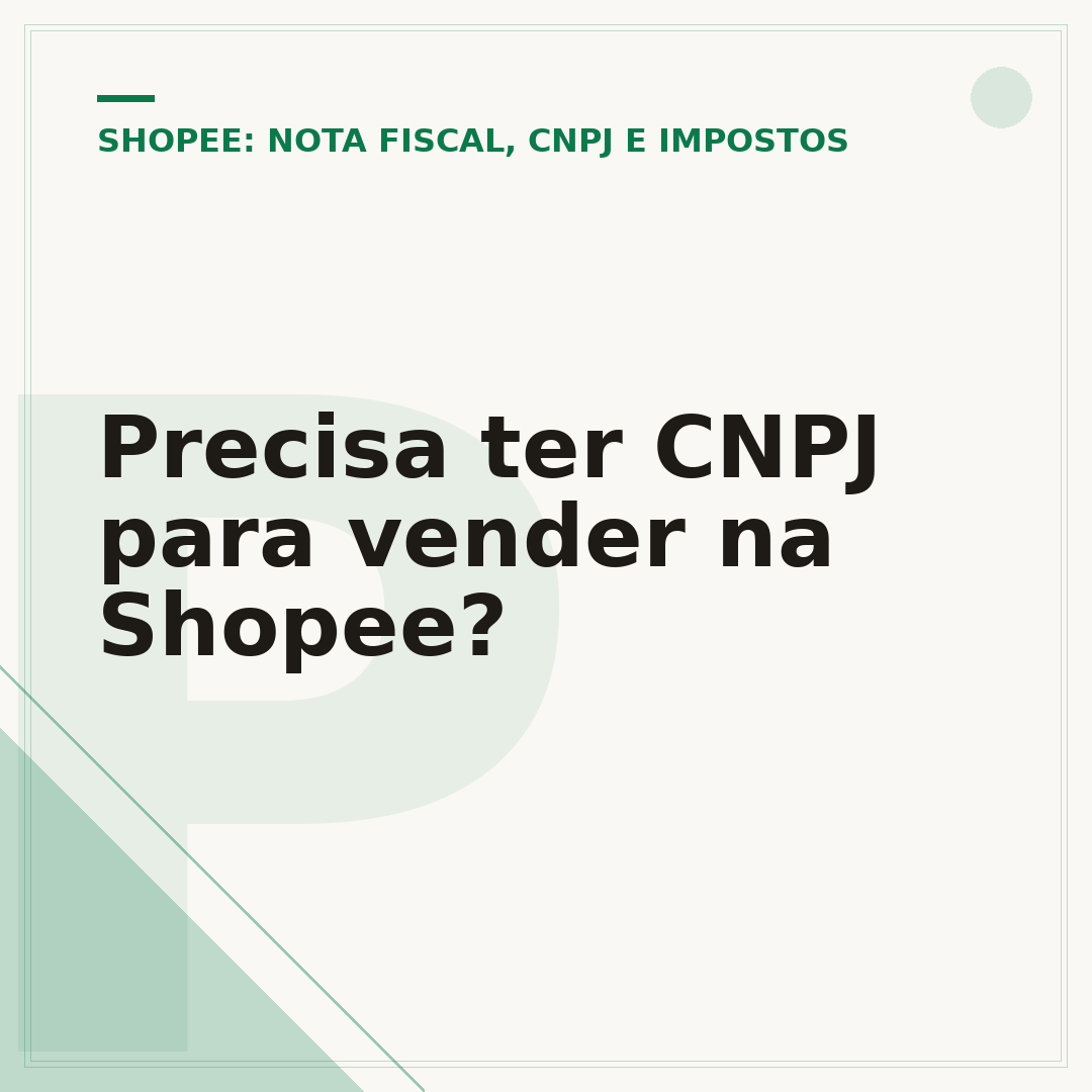 Precisa ter CNPJ para vender na Shopee?