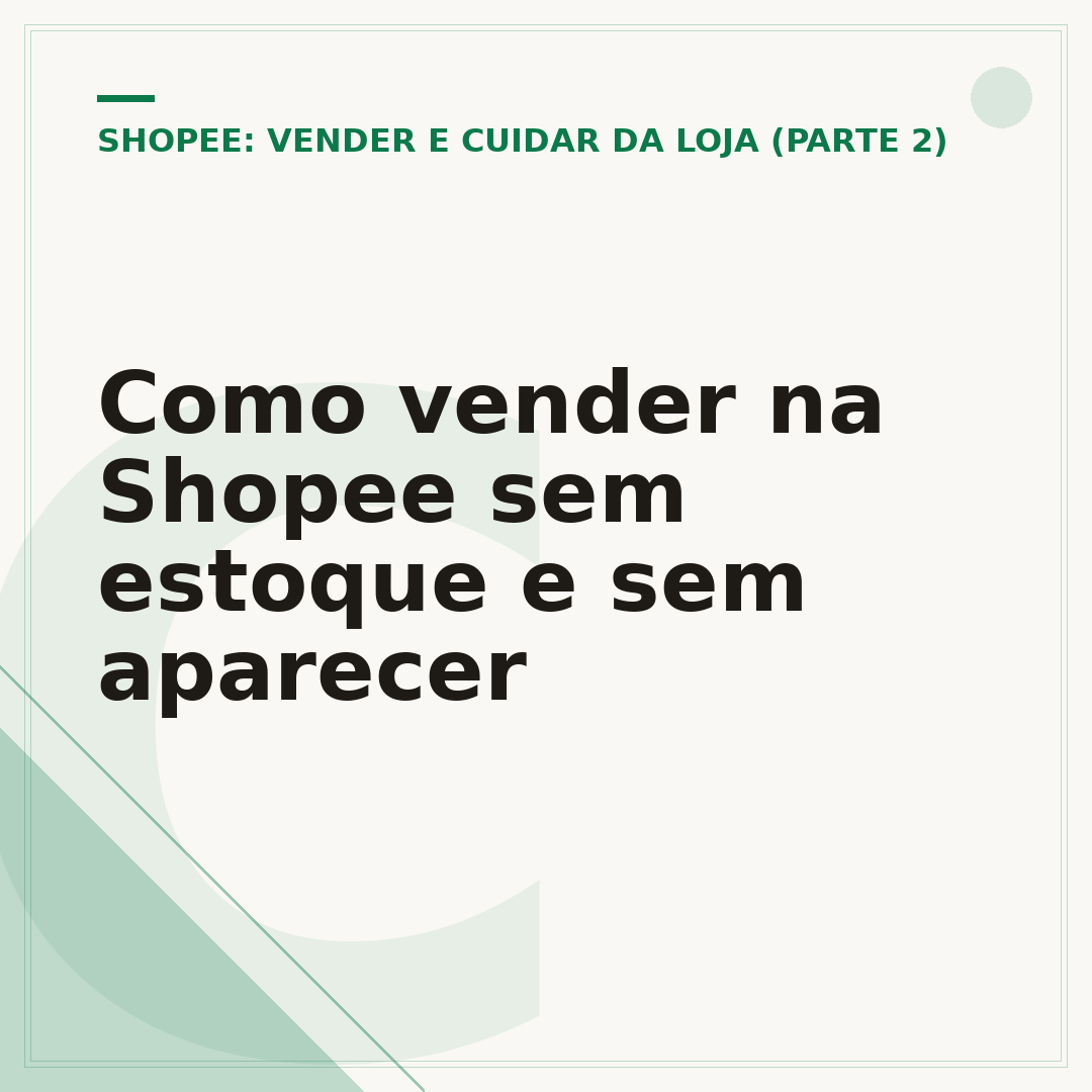 Como vender na Shopee sem estoque e sem aparecer