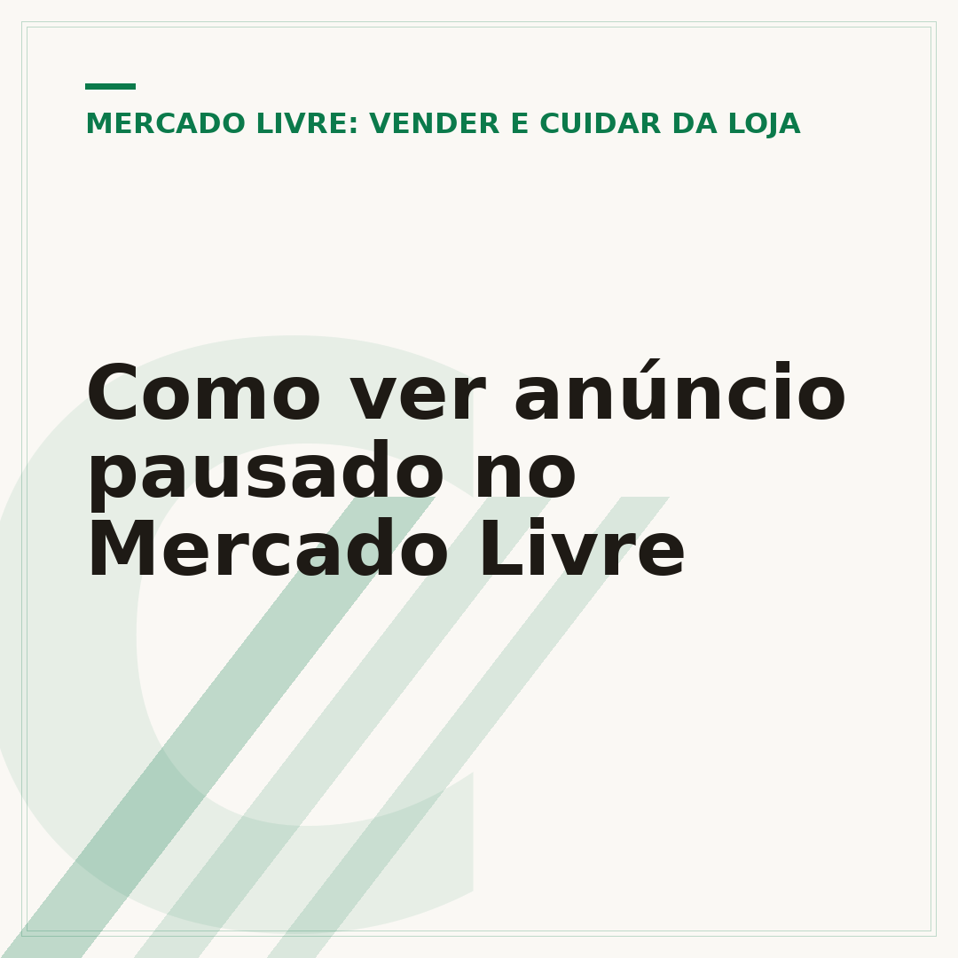 Como ver anúncio pausado no Mercado Livre