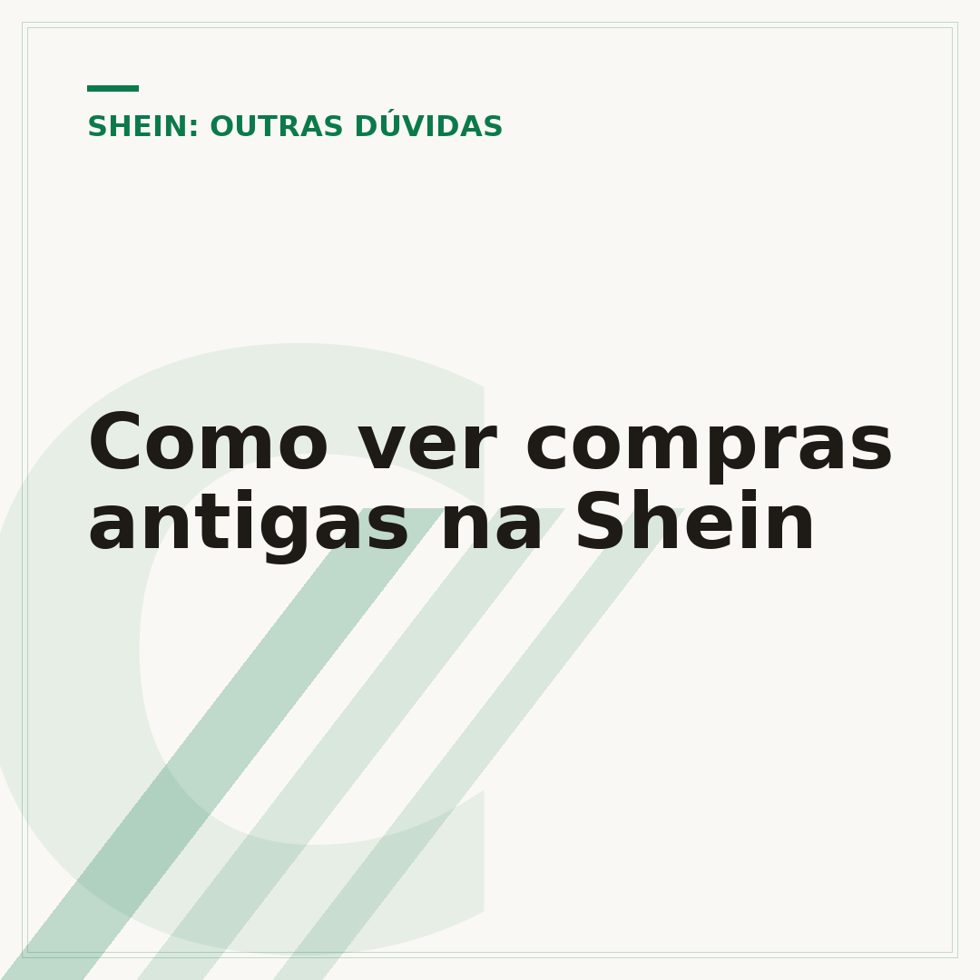 Como ver compras antigas na Shein