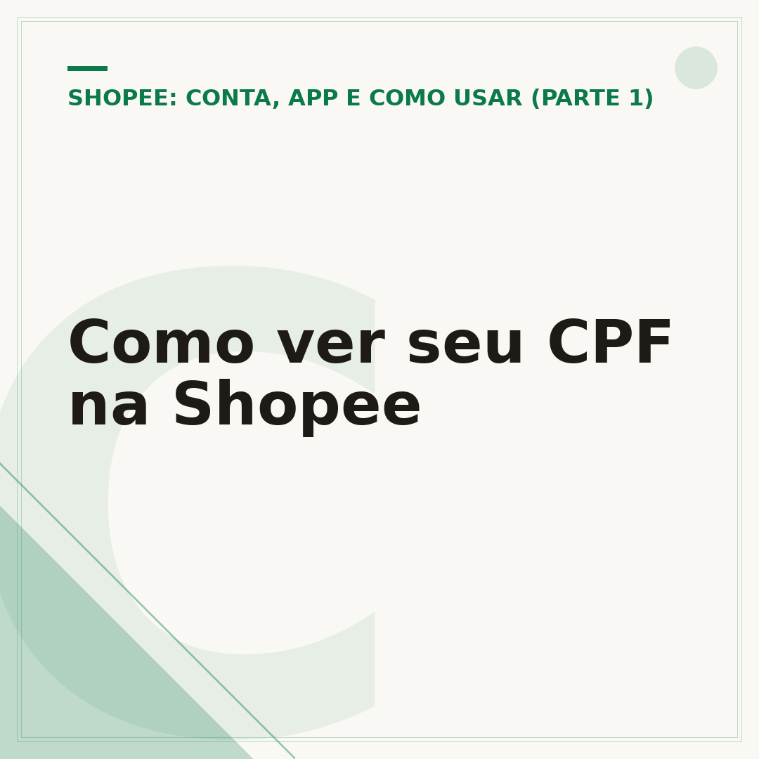 Como ver seu CPF na Shopee