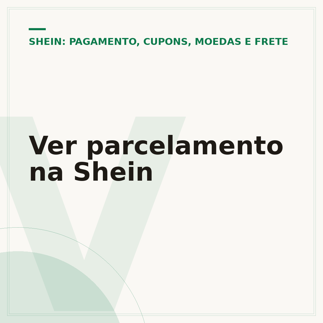 Ver parcelamento na Shein