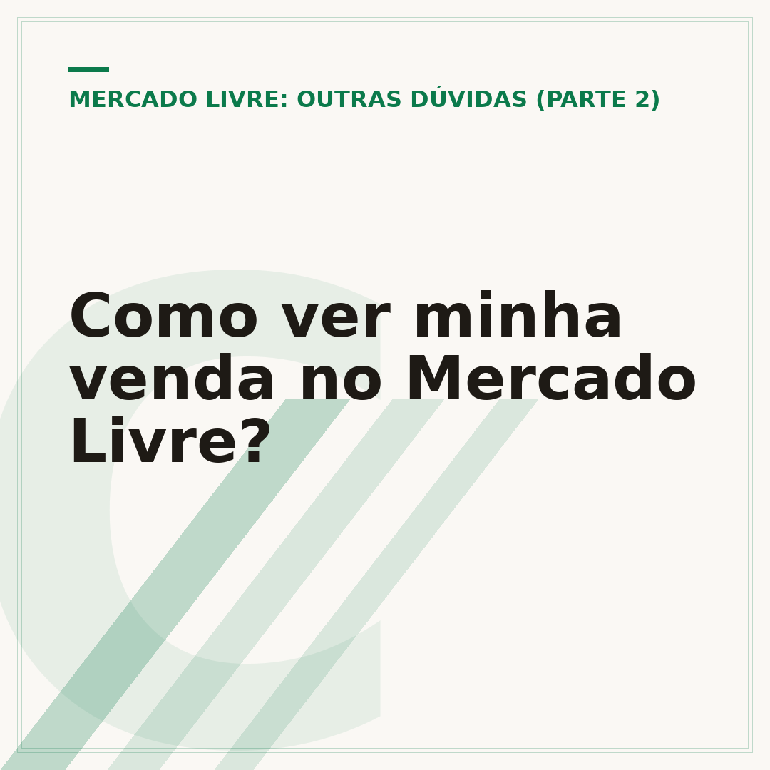 Como ver minha venda no Mercado Livre?