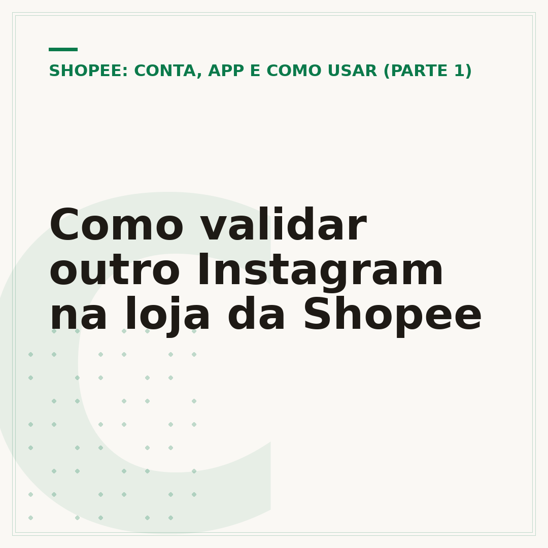 Como validar outro Instagram na loja da Shopee